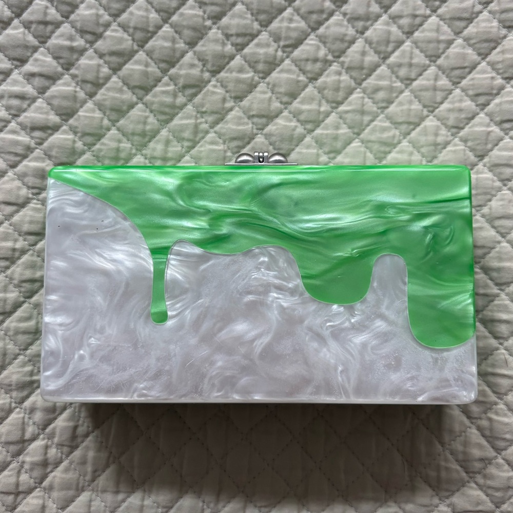 Edie Parker Slime Acrylic Clutch